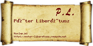 Péter Liberátusz névjegykártya